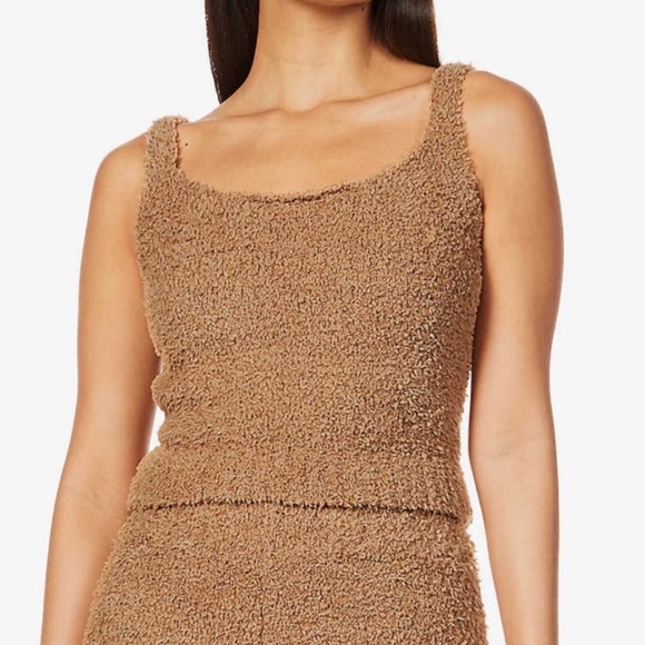 SKIMS Tops - SKIMS Cozy Knit Tank Size Large XL Brown NWOT Neutral Boucle Soft Comfy